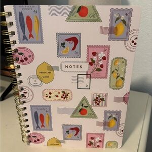Fringe Studio Notebook with Colorful Stamp Design